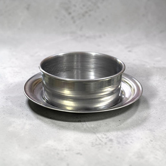 Porta vela plato de acero #2