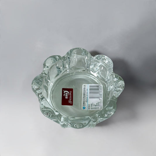 Porta vela vidrio flor