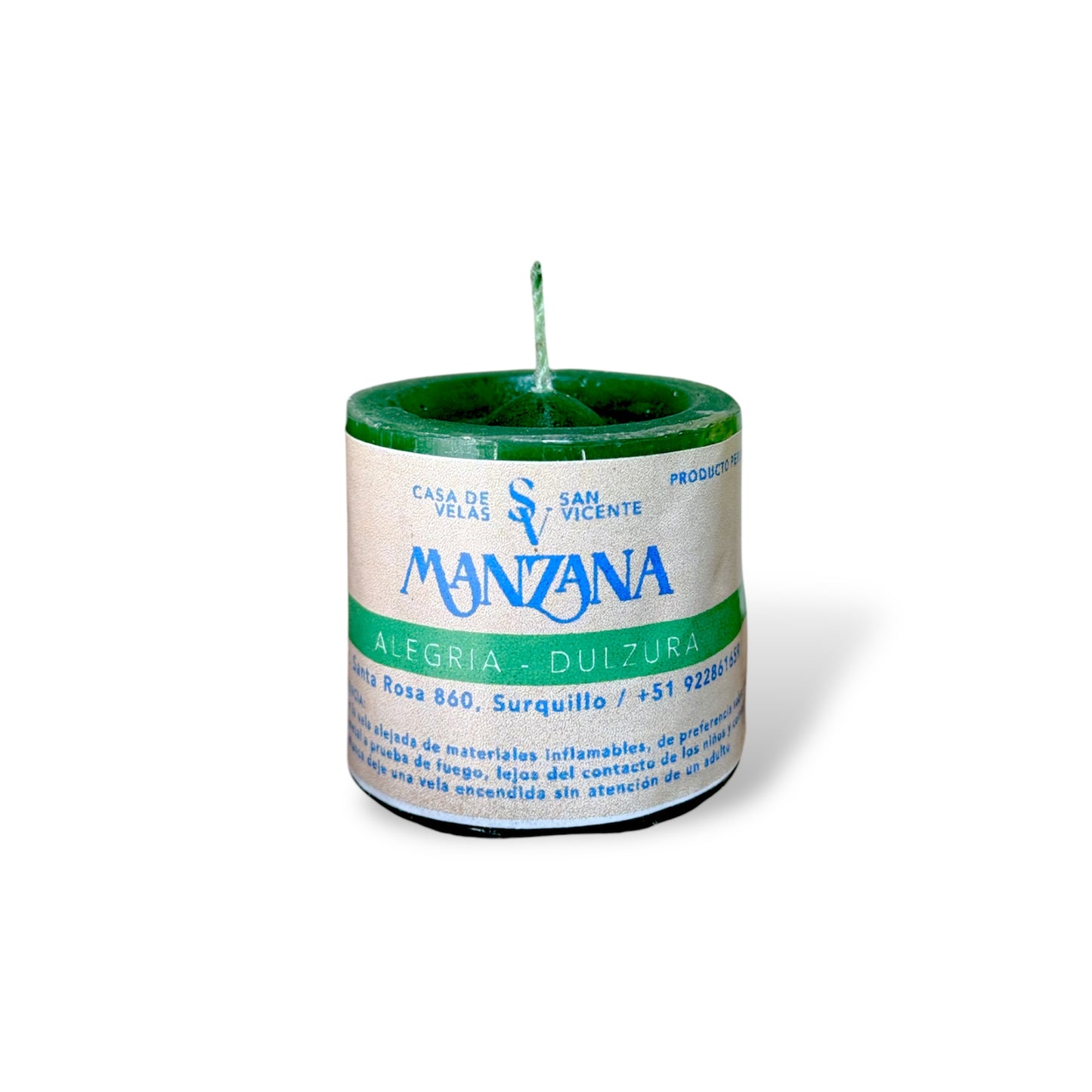 Vela #2 aroma manzana 5*5cm