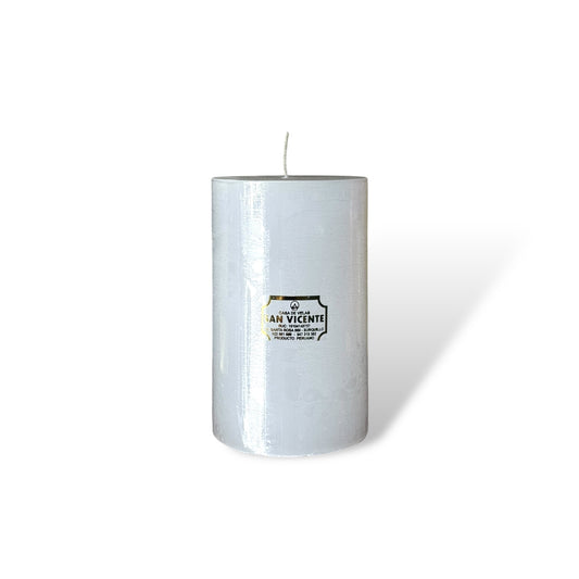 Vela cilíndrica blanca 10*17