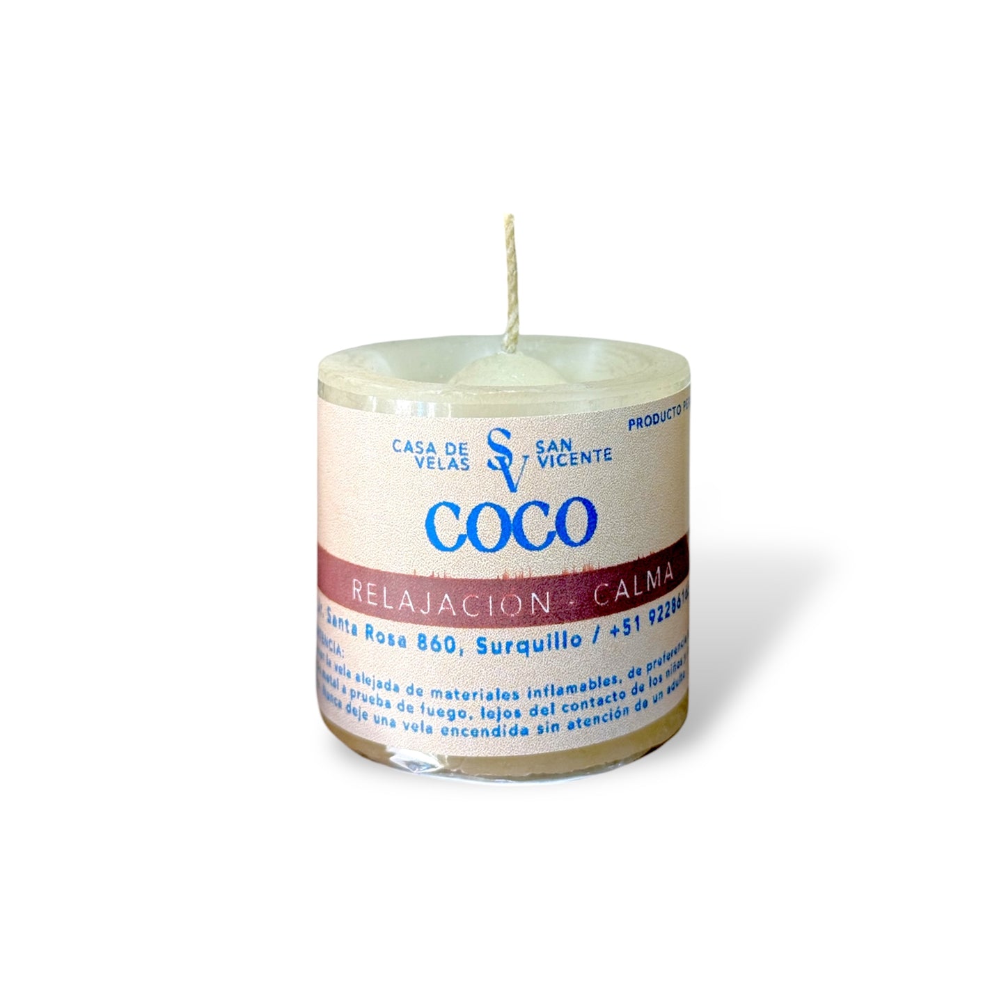 Vela #2 aroma coco 5*5cm