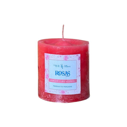 Vela aroma rosas 6.5*7cm