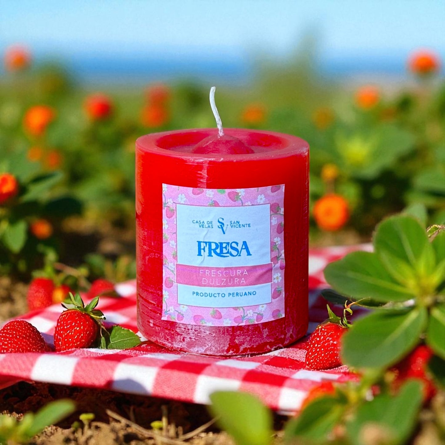 Vela aroma fresa 6.5*7cm