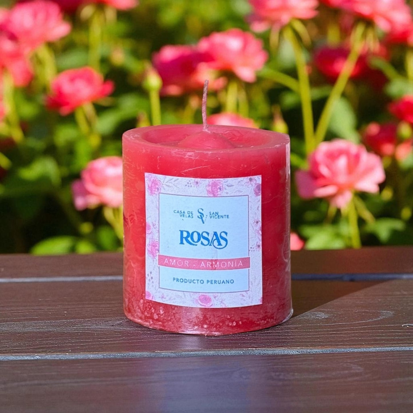 Vela aroma rosas 6.5*7cm