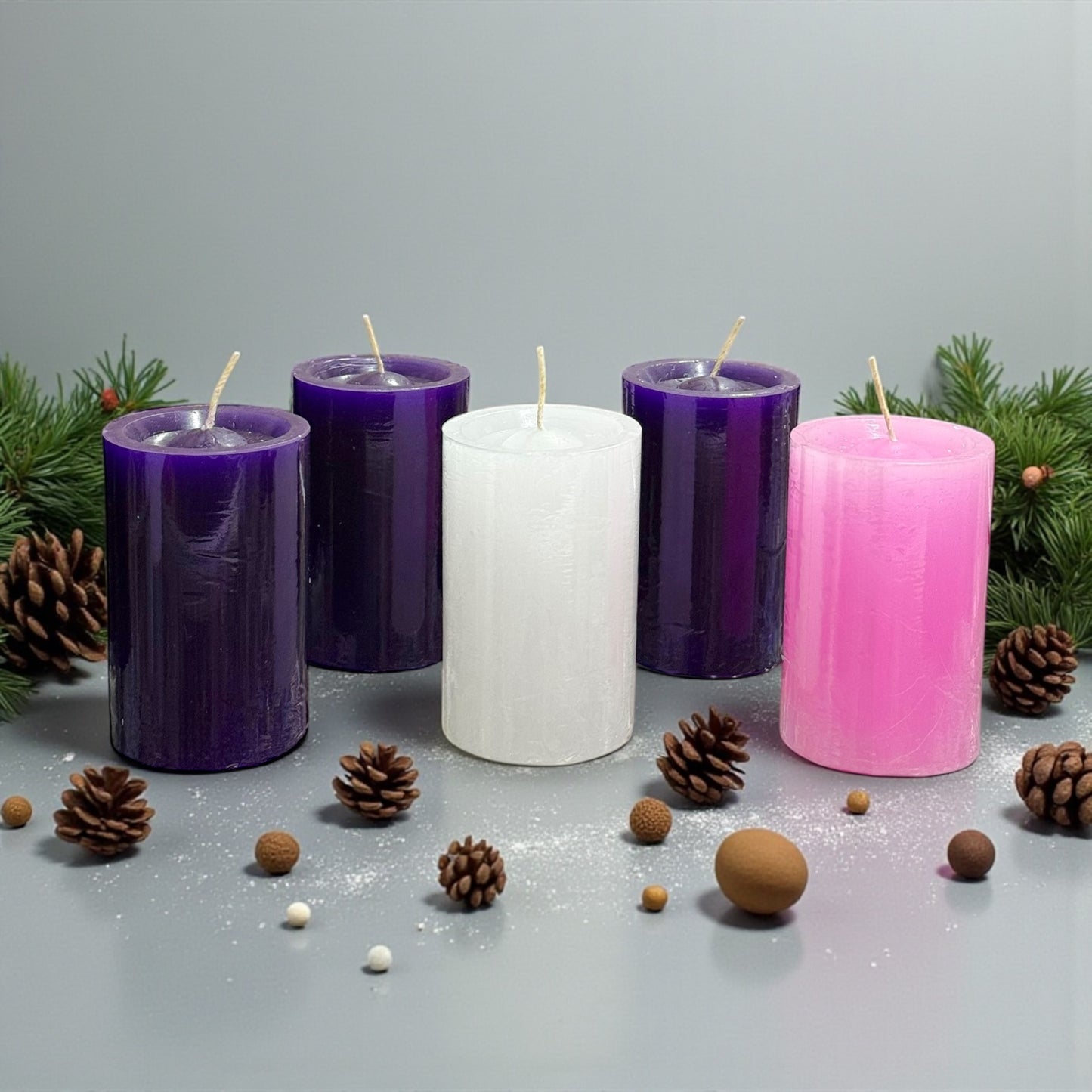Juego de Velas de adviento 6x10cm