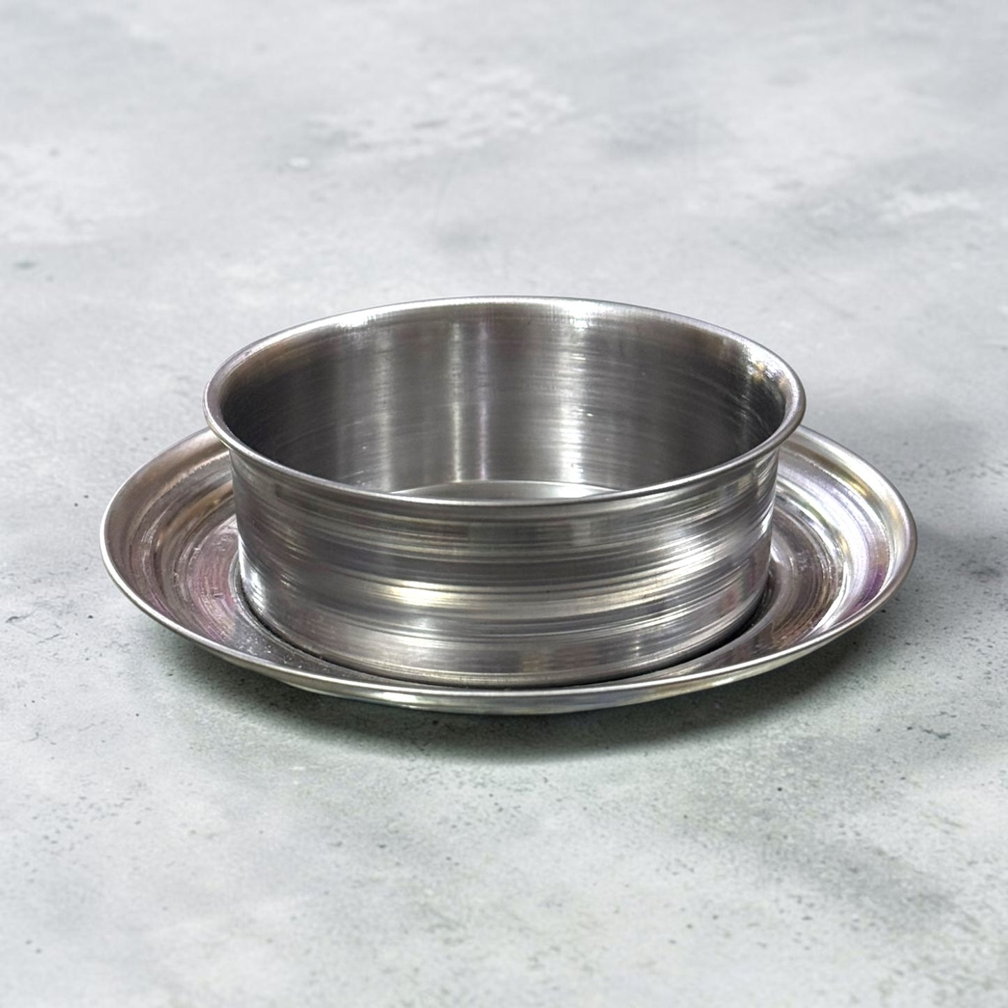 Porta vela plato de acero #3