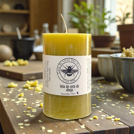 Vela de cera de abeja 6*10