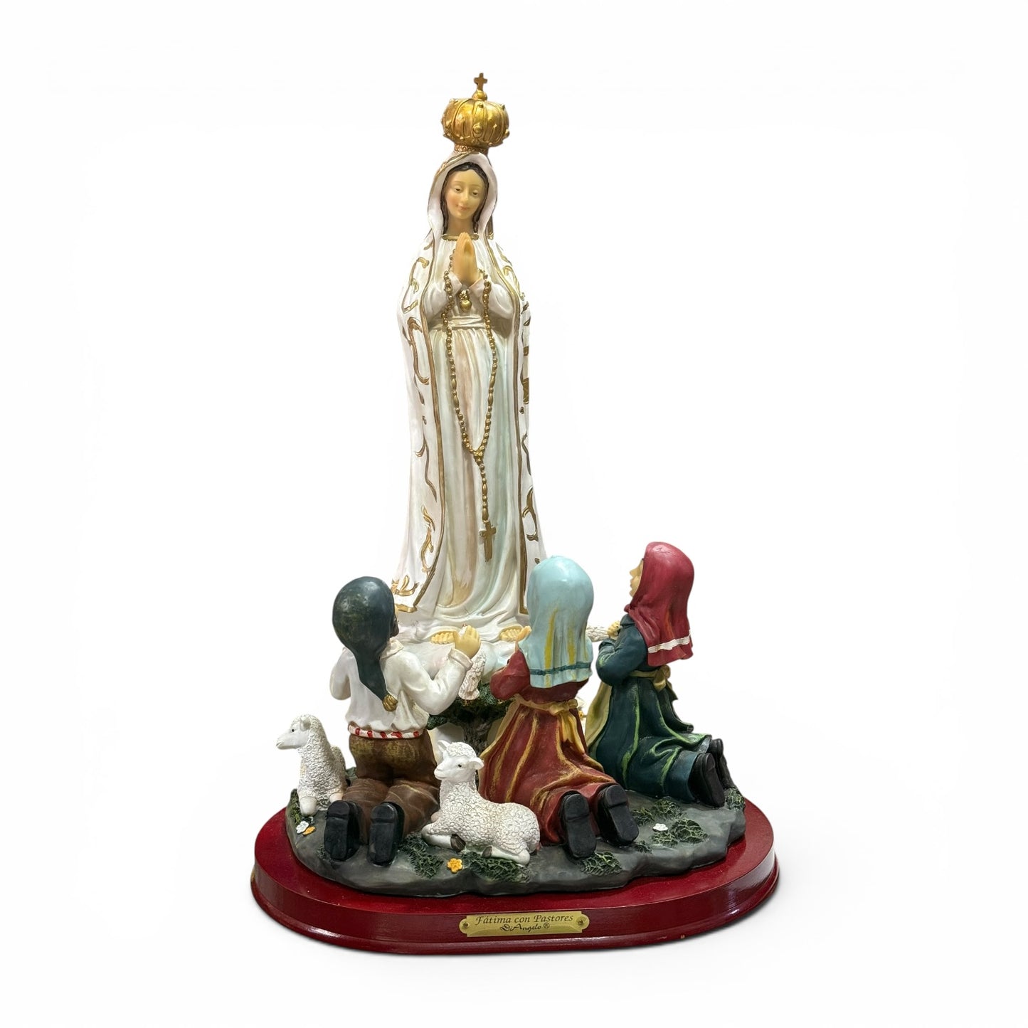 Virgen de Fátima con pastores