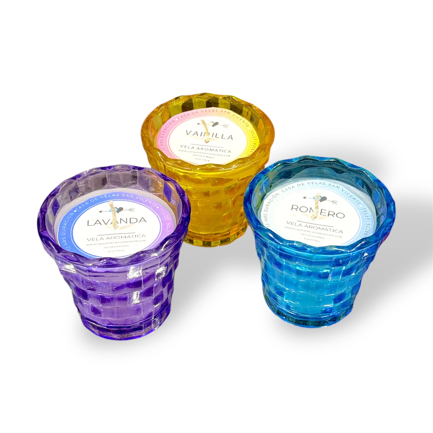 Velas aromáticas en frasco