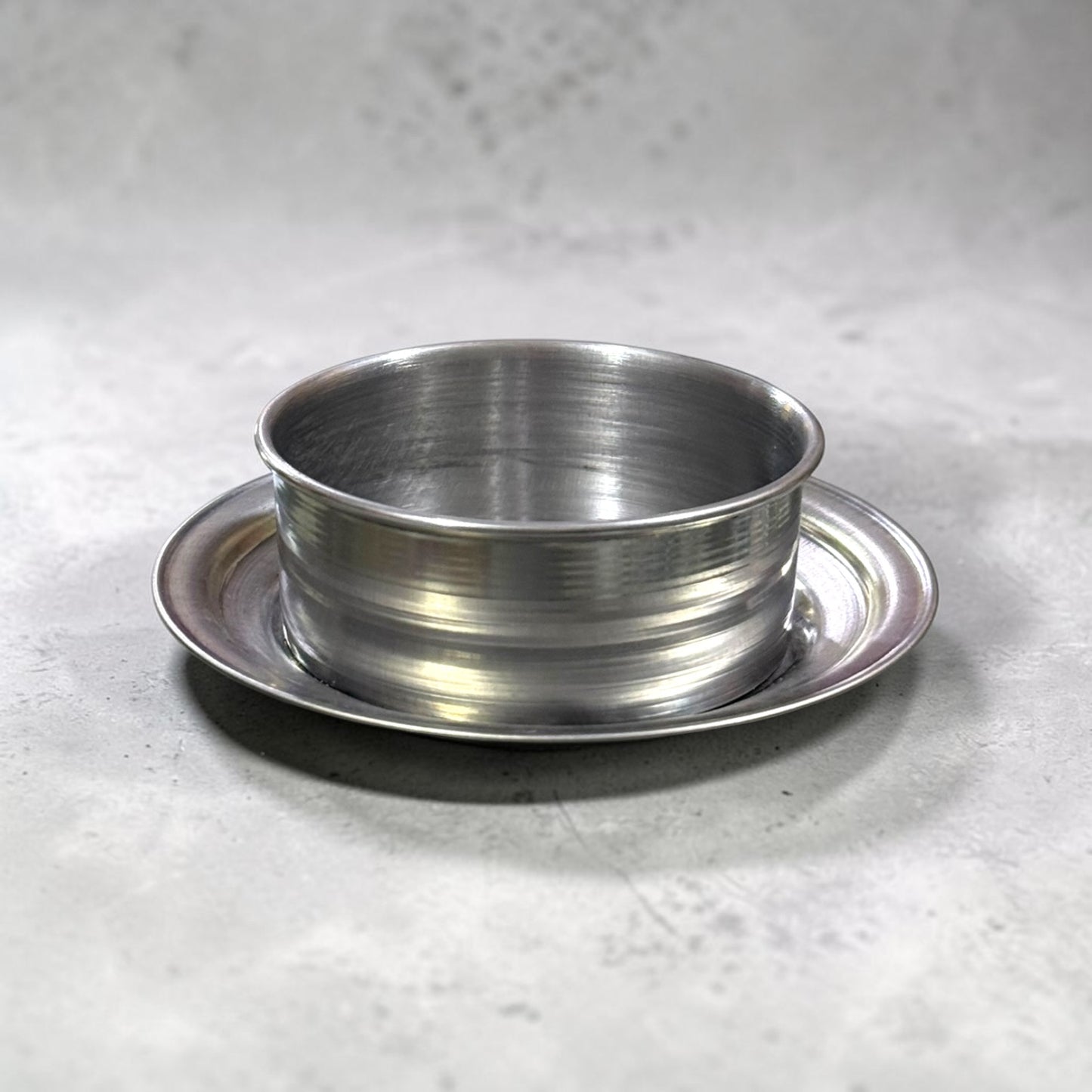 Porta vela plato de acero #2