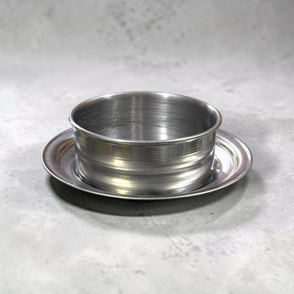 Porta vela plato de acero #2
