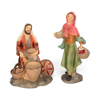 Aldeanos en el mercado 15cm Santini