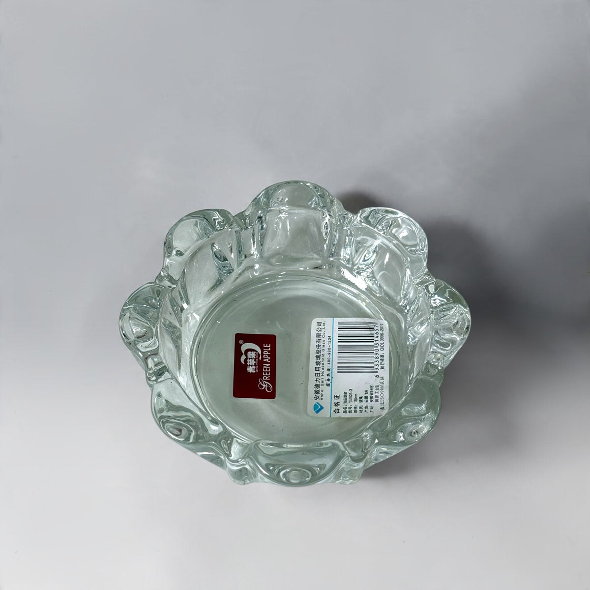 Porta vela vidrio flor