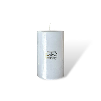 Vela cilíndrica blanca 10*17