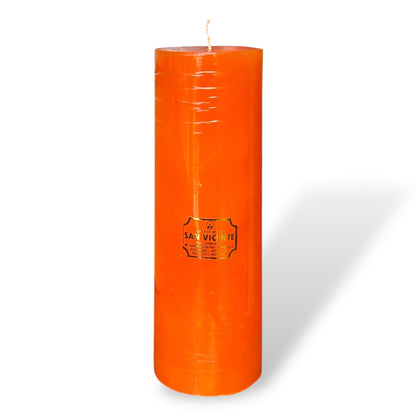 Velón cilíndrico naranja #8C 8*22