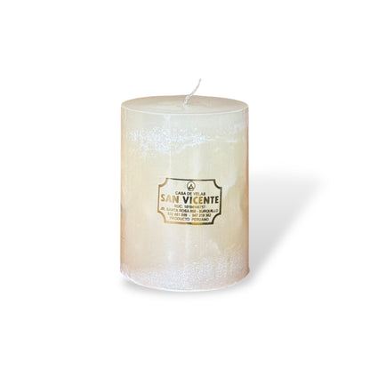 Vela cilíndrica crema #8A 8*10
