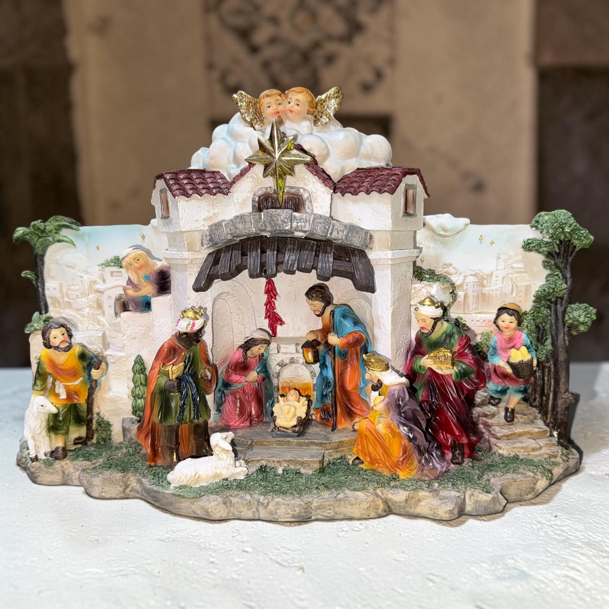 Nacimiento musical 1pieza 22cm Santini
