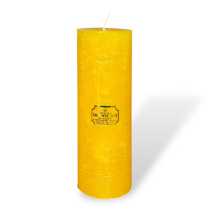 Velón cilíndrico amarillo #8C 8*22