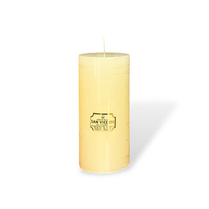 Vela cilíndrica crema #8B 8*17
