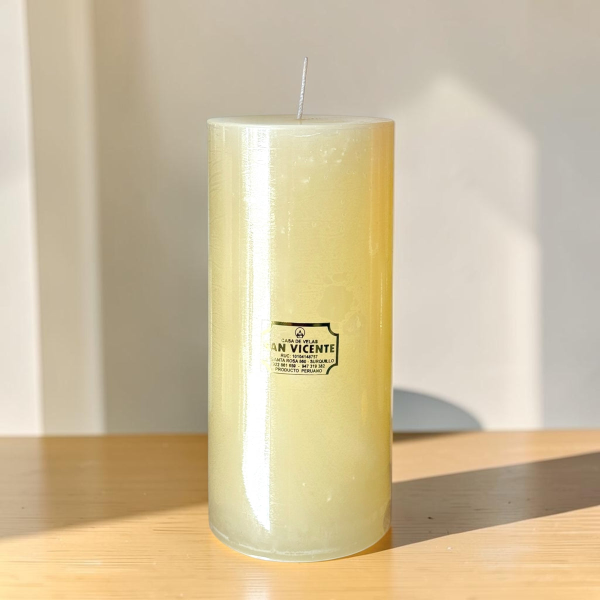 Vela cilíndrica Crema 10*22