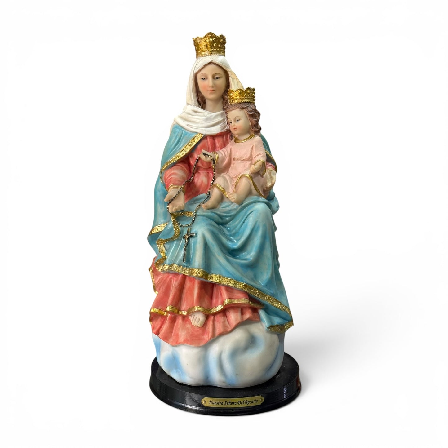 Virgen del Rosario sentada