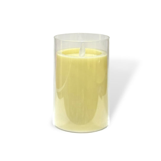 Vela Led con candelabro transparente 13cm