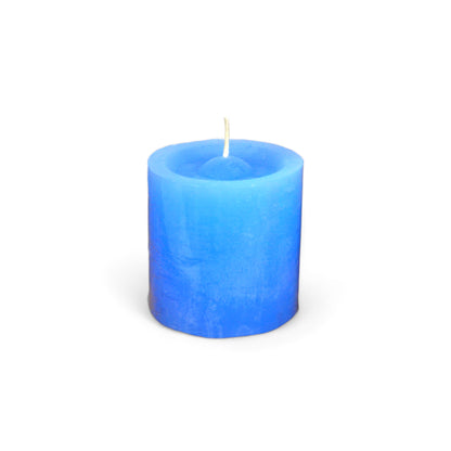 VELA cilíndrica #4 CELESTE 6*7cm