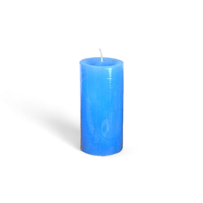 VELA cilíndrica #4L CELESTE 5*10cm