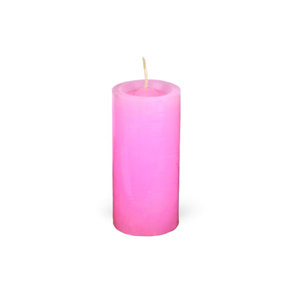 VELA cilíndrica #4L ROSADO 5*10cm