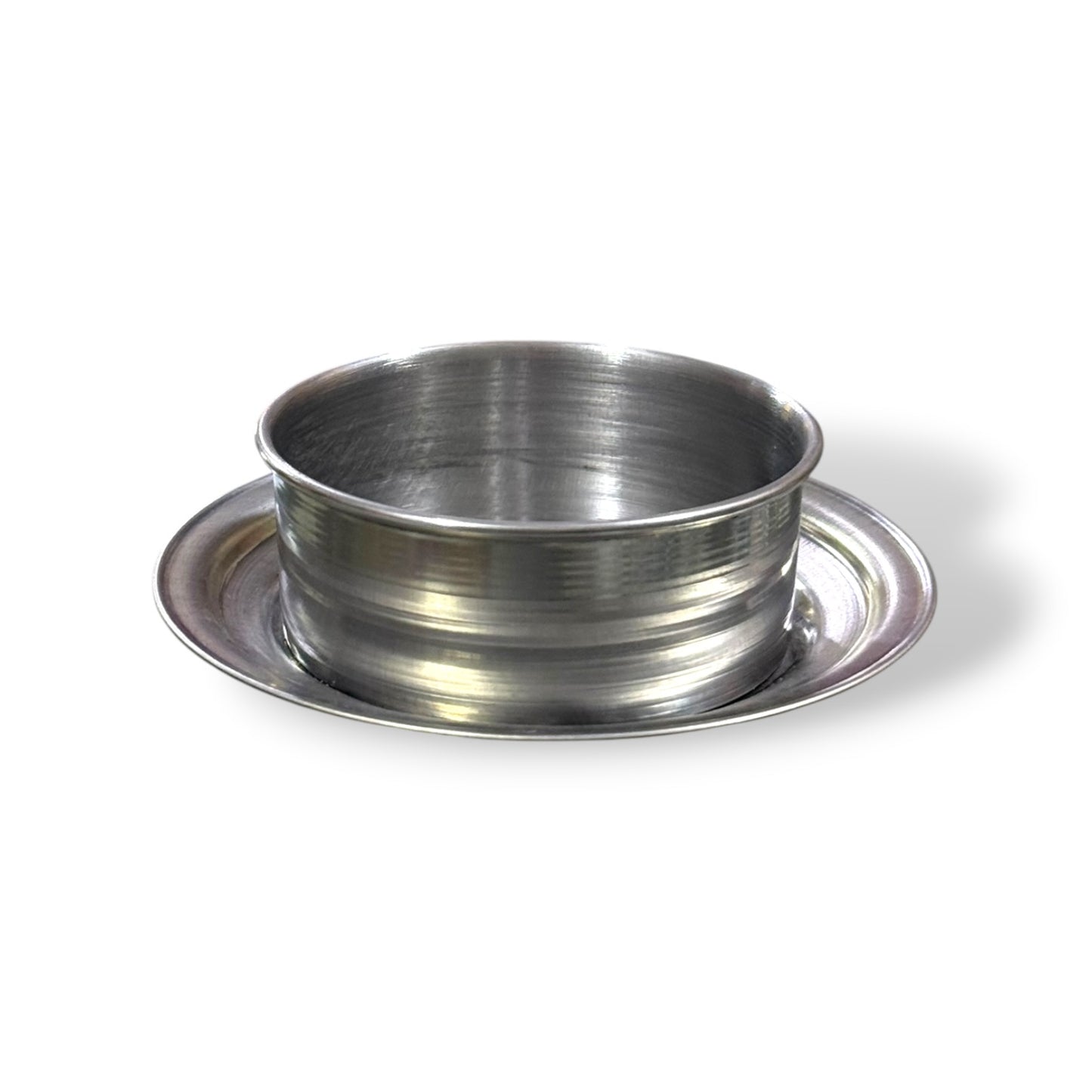 Porta vela plato de acero #2