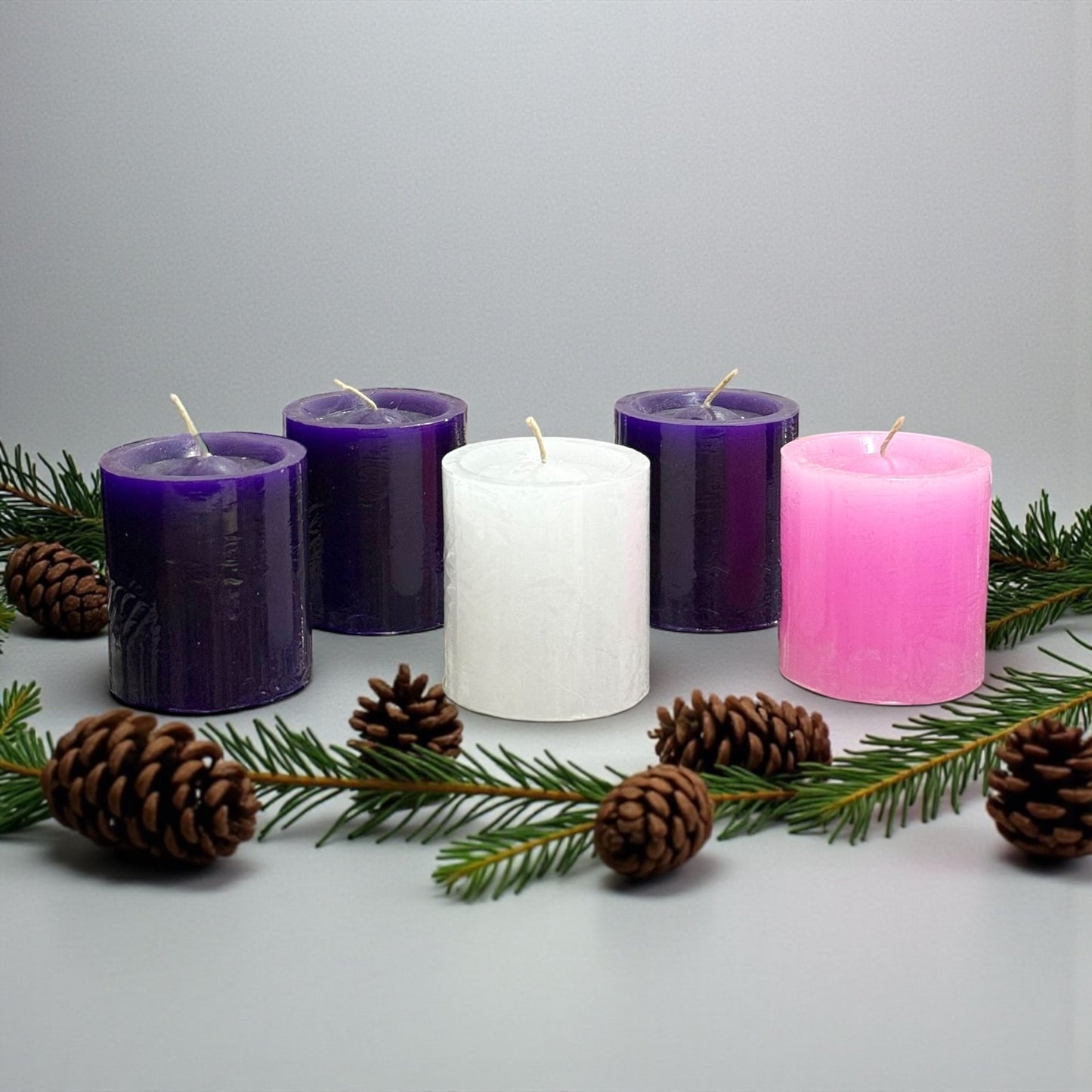 Juego de Velas de adviento 6x7cm