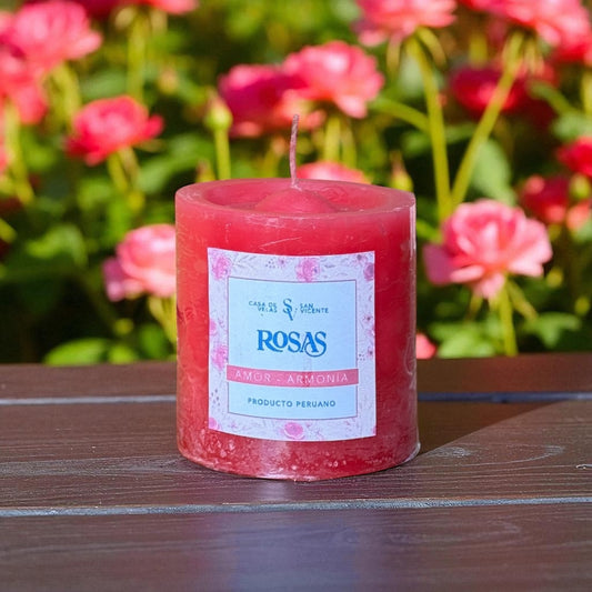 Vela aroma rosas 6.5*7cm