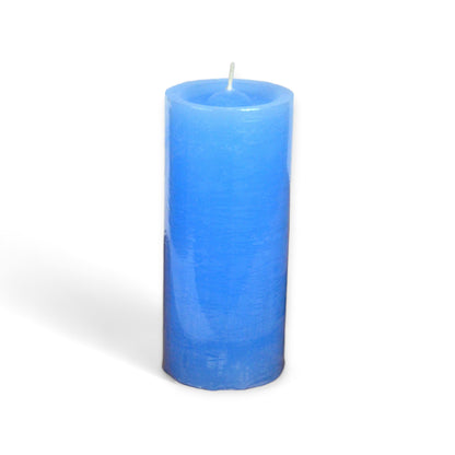 VELA cilíndrica #7 CELESTE 6*17cm