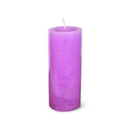 VELA cilíndrica #7 LILA 6*17cm
