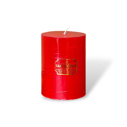 Vela cilíndrica rojo #8A 8*10