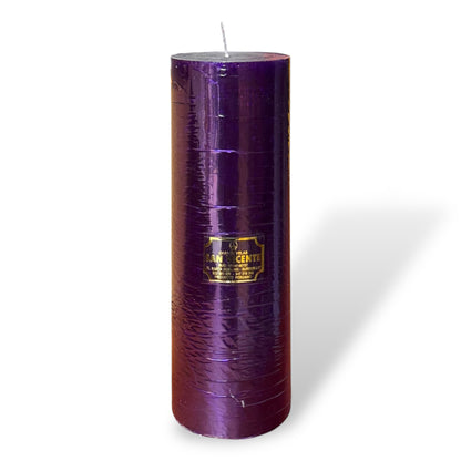 Velón cilíndrico morado #8C 8*22