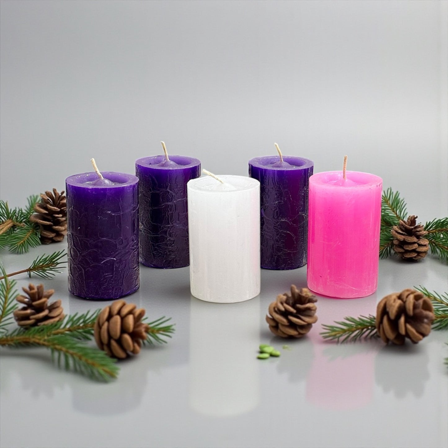 Juego de Velas de adviento 5x8cm