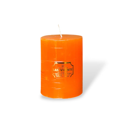 Vela cilíndrica naranja #8A 8*10