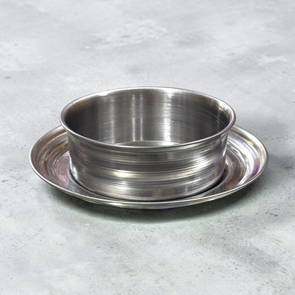 Porta vela plato de acero #3