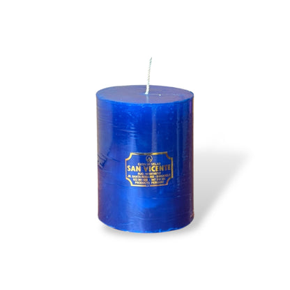 Vela cilíndrica azul #8A 8*10