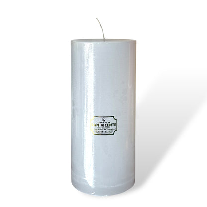 Vela cilíndrica blanca 10*22