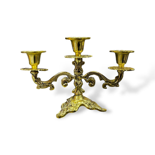 Candelabro de bronce tridente