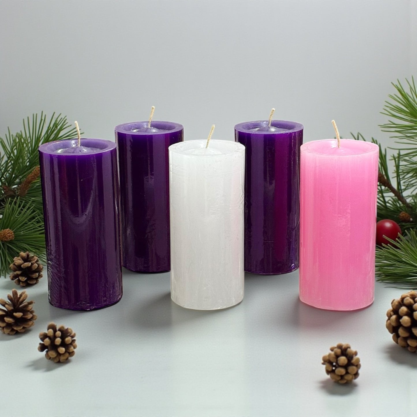 Juego de Velas de adviento 6x13cm