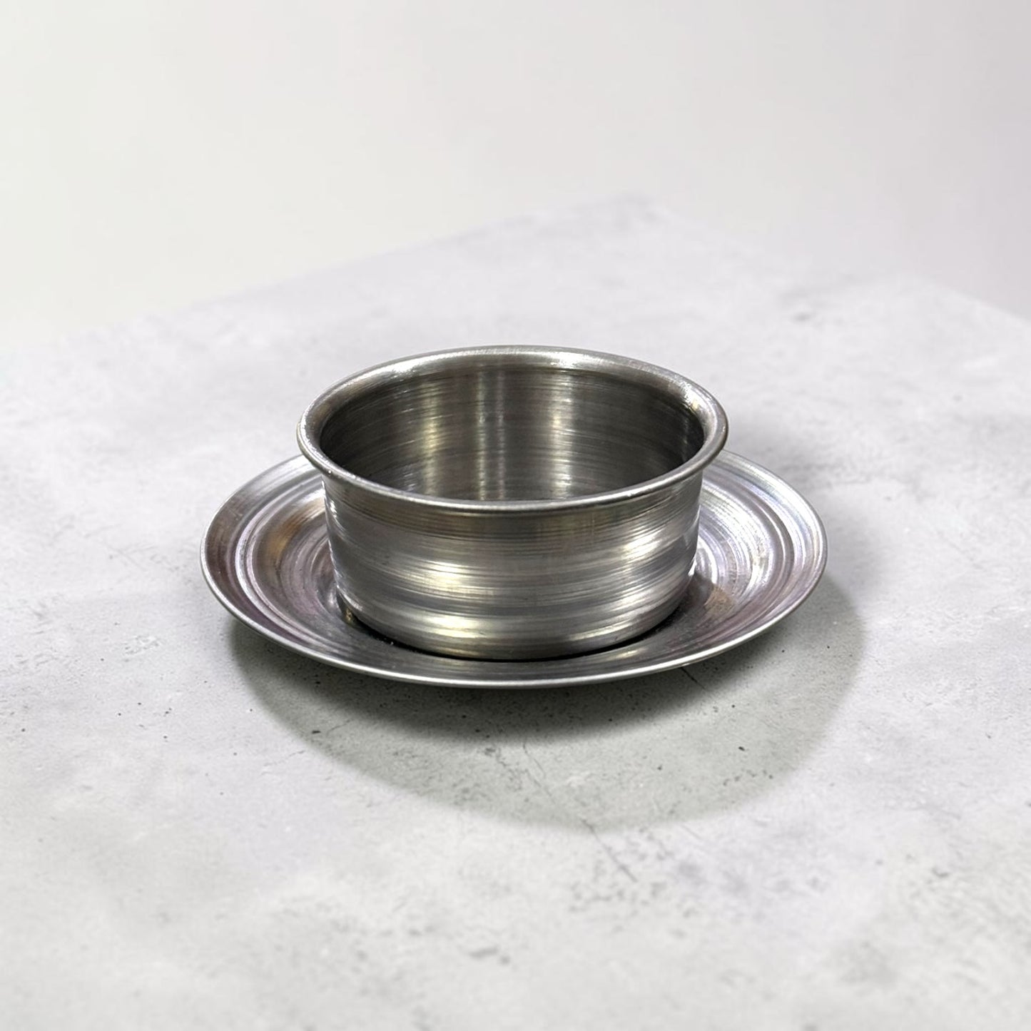 Porta vela plato de acero #1