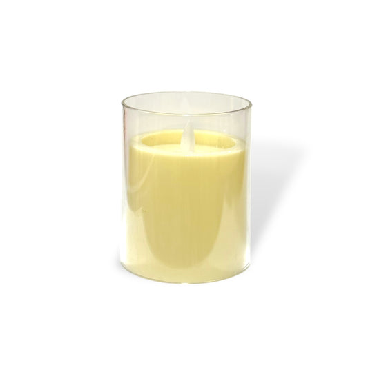 Vela Led con candelabro transparente 10cm