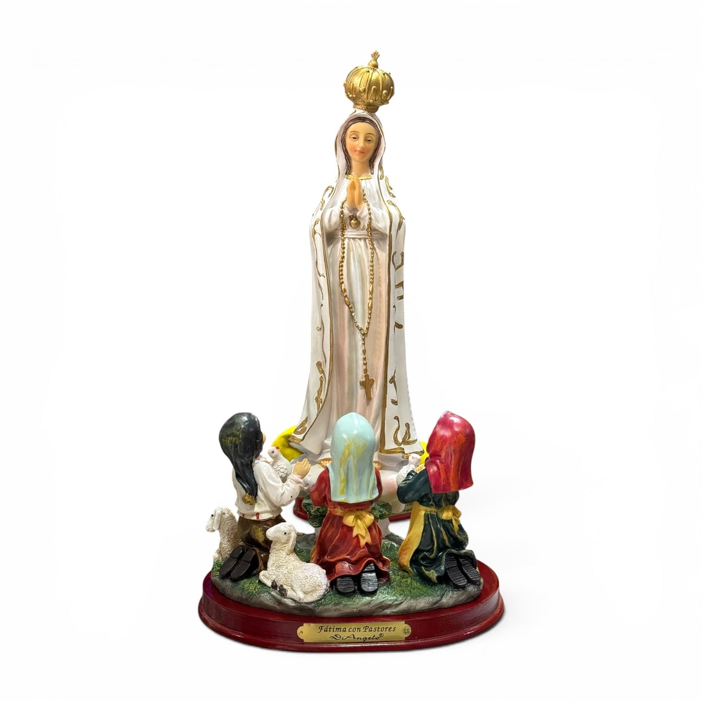 Virgen de Fátima con pastores