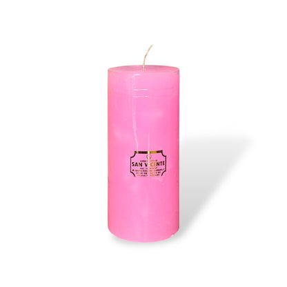 Vela cilíndrica rosado #8B 8*17