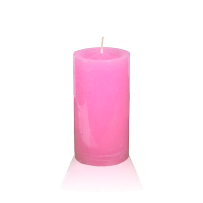 VELA cilíndrica #6 ROSADO 6*13cm
