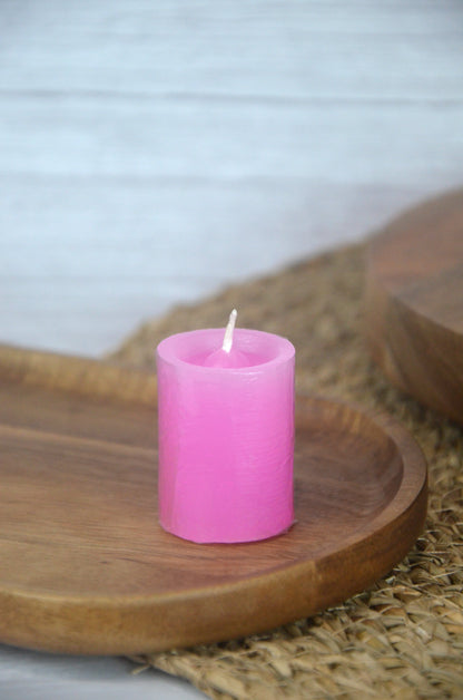 VELA cilíndrica PEQUEÑA #1 ROSADO