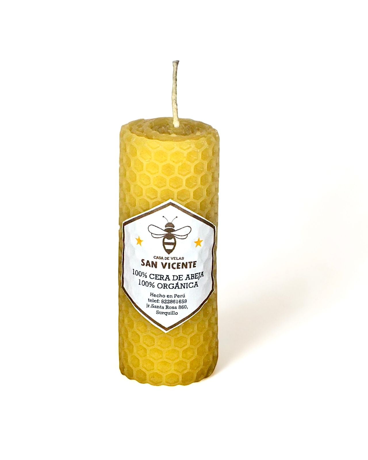 Vela de cera de abeja 10*4